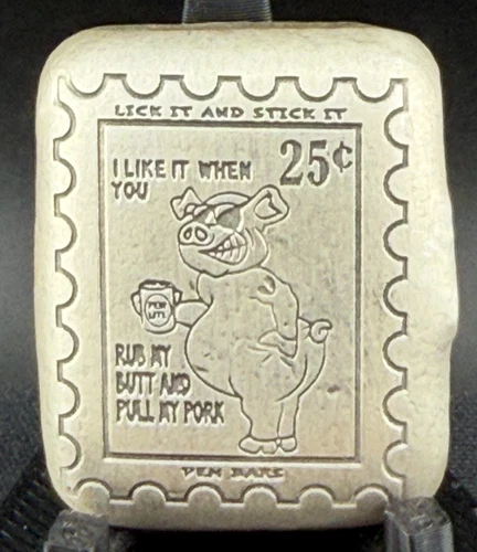 Postal Express Mint + Liquid Metals RUB MY BUTT  1 oz 999 Silver #1/20
