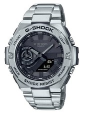 G-Shock G-Steel GST-B500D-1A1 Carbon Stainless Steel Solar Silver Men Watch New