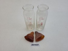 2x Milchflaschen Flaschen DDR 200 Gramm Pneumant Trink-Aufsätze #261437