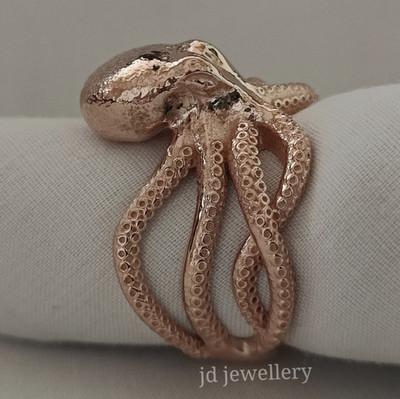 Octopus Ring, Nautical Ring, Octopus Tentacle Octopus Sterling Silver Man Gift