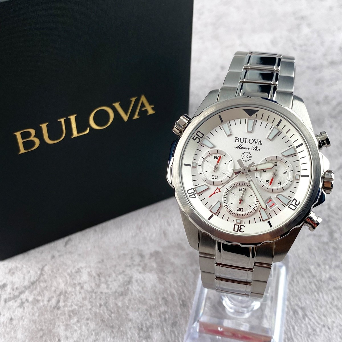Bulova Marine Star 43mm White Dial Stainless Steel Quartz Bulova Marine Star 43mm White Dial Stainless Steel Quartz