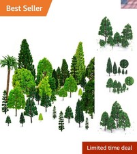 Realistic 1.5-6 Inch Green Brown Model Trees - 29 Piece Set for Dioramas