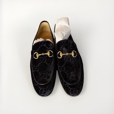 GUCCI GG LOGO LOAFERS BLACK VELVET 12 SHOES Msrp:$1000 BRIXTON JORDAAN 1953