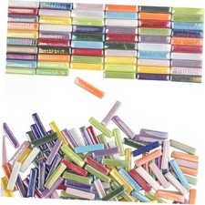 Mosaic Tiles for Crafts,200g Assorted Colors Glass Mosaic Pieces Iridescent