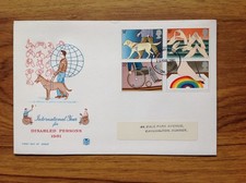 Disability 1981  Stuart First Day Cover Sutton  pmk .Free UK Postage