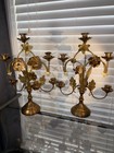 Pair Of Napoleon III Period Bronze & Medal Floral Candelabra’s  Antique/Vintage — photo 7