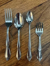 Oneida Chatelaine Youth Child Baby 4 Pc Flatware Set Forks Spoons