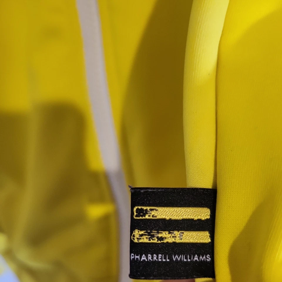 Camiseta deportiva Adidas Pharrell Williams Full Zip Hu 2018 para hombre XS, amarilla. Nuevo con etiquetas Foto 3 de 4