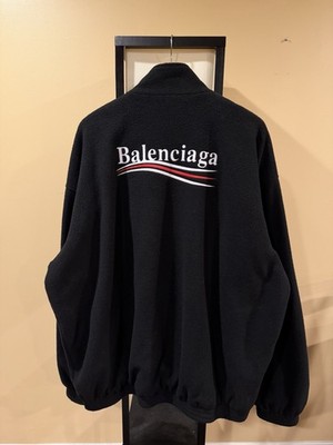 Balenciaga Political Campaign Polar Fleece Zip Up Jacket | eBay
