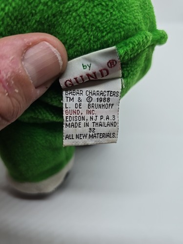 1988 BARBAR THE ELEPHANT VTG Gund 10" - Picture 5 of 5