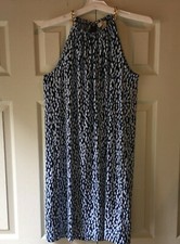 Michael Kors Chain Shoulder Stretch Dress TRUE NAVY Size XS NEW $110 