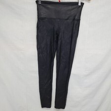 Spanx Leggings Size L Womens Black Faux Leather