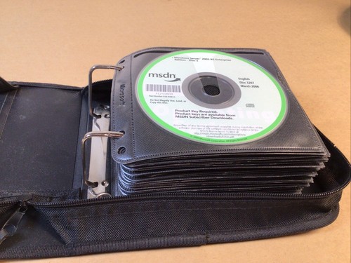 MICROSOFT MSDN SOFTWARE DISCS LOT -  38 Different Discs 2001-2006 In Soft Case - Picture 8 of 10
