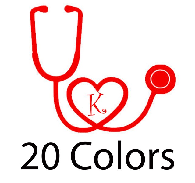 Download Nurse Heart Stethoscope Monogram Letter Decal Tumbler ...