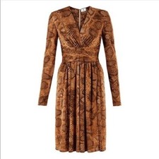 Altuzarra for Target Snakeskin Dress Size 2/XS Rust Brown NWT
