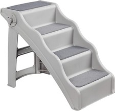 Foldable Non-Slip Steps for Dogs and Cats, Grey, 14.6"X24.82"X19.5