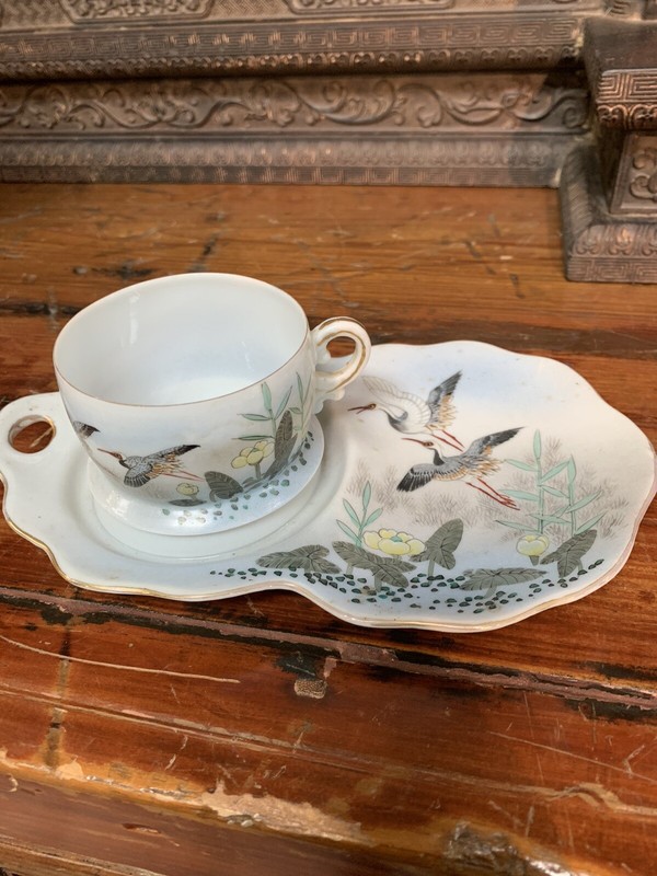 Gorgeous Antique Japaned Porcelain Set