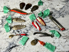 VINTAGE FISHING LURES Lot of 12, Different Brands, Types & Sizes Fair Condition