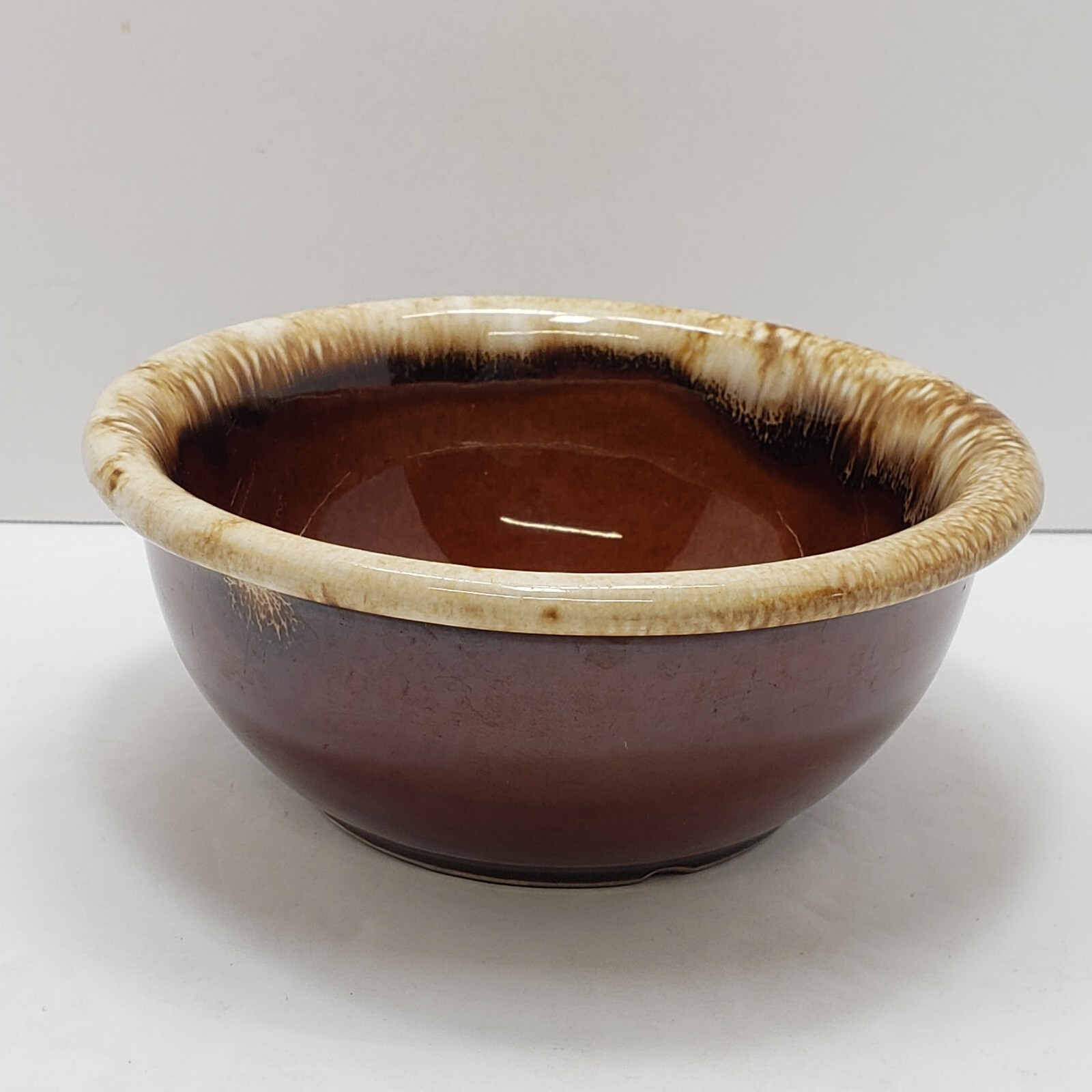 Vintage Hull Brown Drip Glaze Bowl Oven Proof Pottery 5.25" Cereal Soup