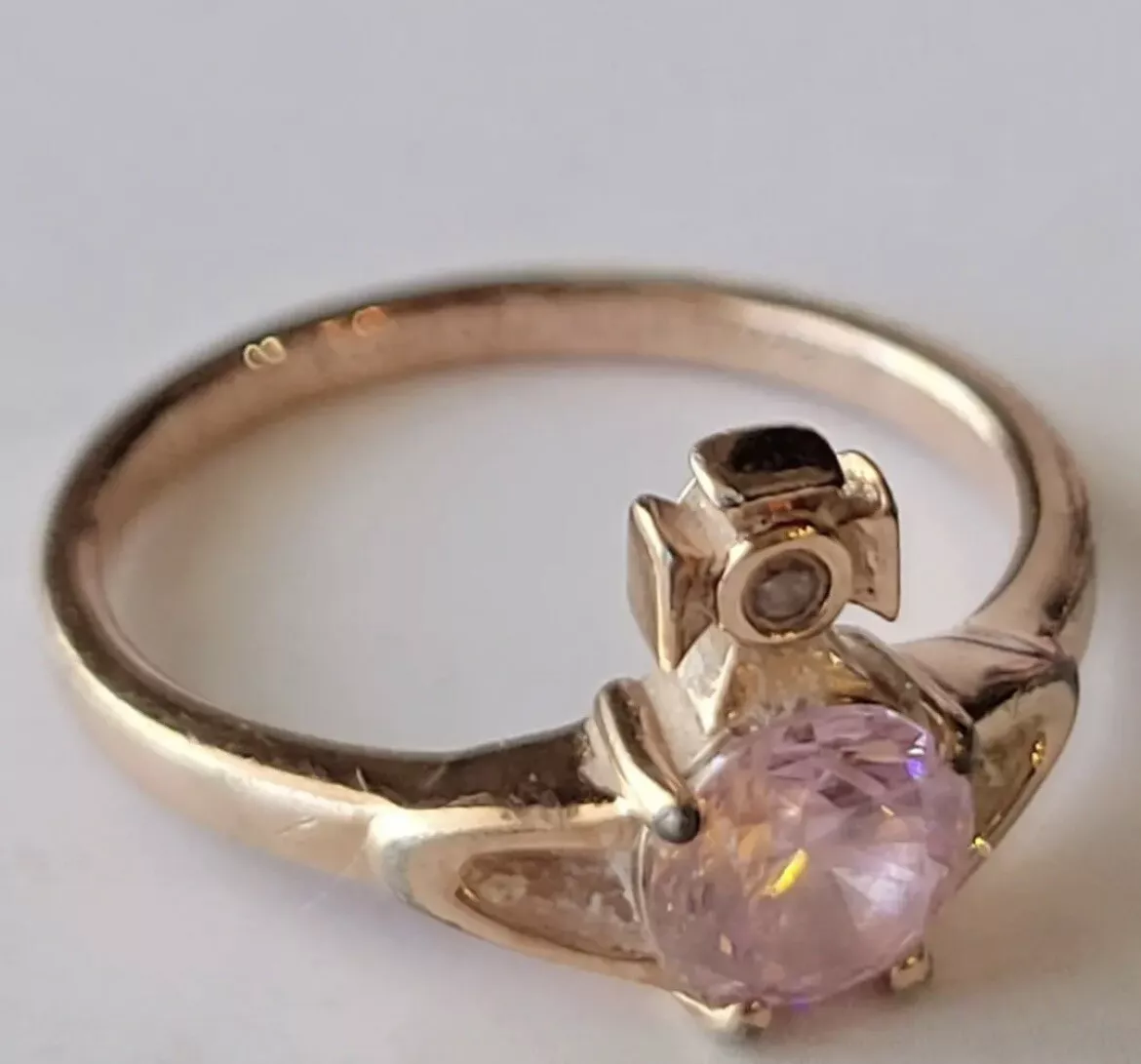 Vivienne Westwood Ring REINA PETITE Orb Gold / Pink M (No.7-7.5