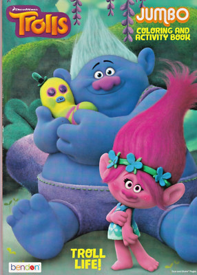 Brand New Trolls Life! Coloring & Activity Book Jumbo Bendon