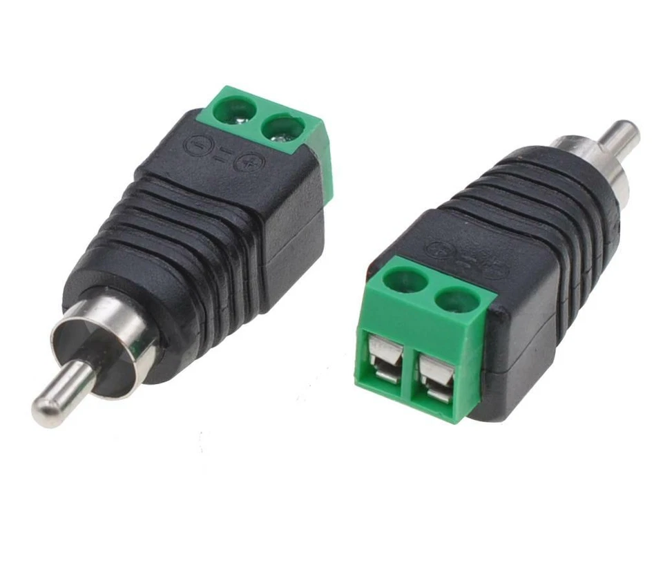 Techly Adattatore Connettore Terminal Block 2-pin a RCA maschio