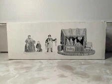 Vintage Dept 56 Heritage Village Collection Poultry Market Set