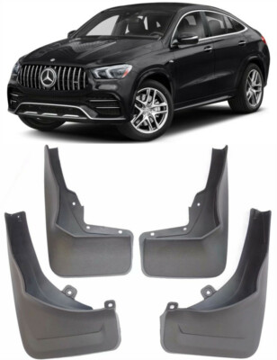 Mud Flaps Splash Guards For Mercedes Benz GLE 2020-2023 - Front & Rear Set With Mounting Hardware