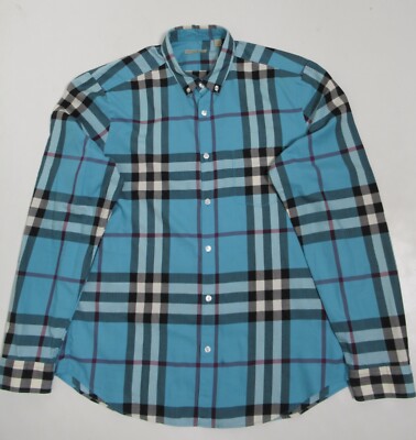 BURBERRY BRIT バーバリー ブリット ボタンダウンシャツ サイズL Burberry Brit Men's Check Button Down Shirt Pale Blue Size L