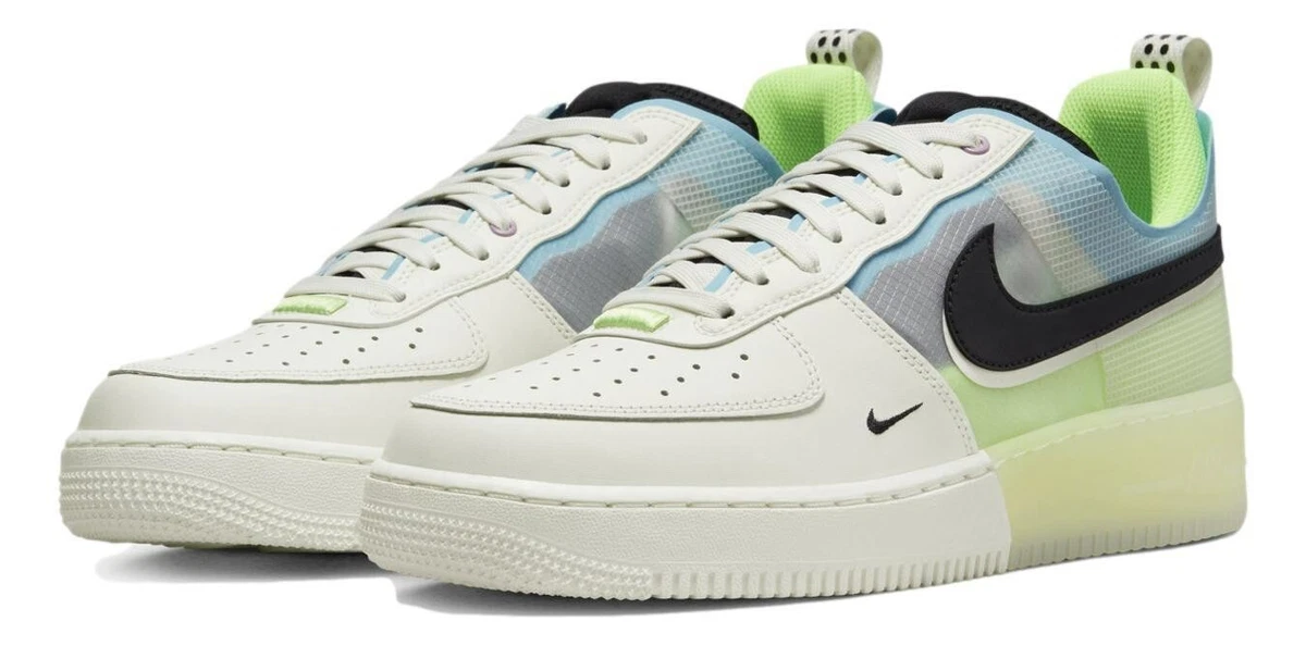 Nike Air Force 1 React Sail | Barely Volt | Ghost Green Black DM0573-101 Size 9 Nike Air Force 1 Low React Sail/Barely Volt/Ghost Green  main image 3