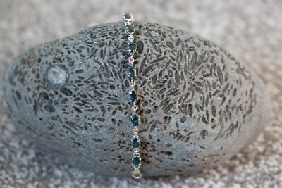 London Blautopas Sterlingsilber Armband