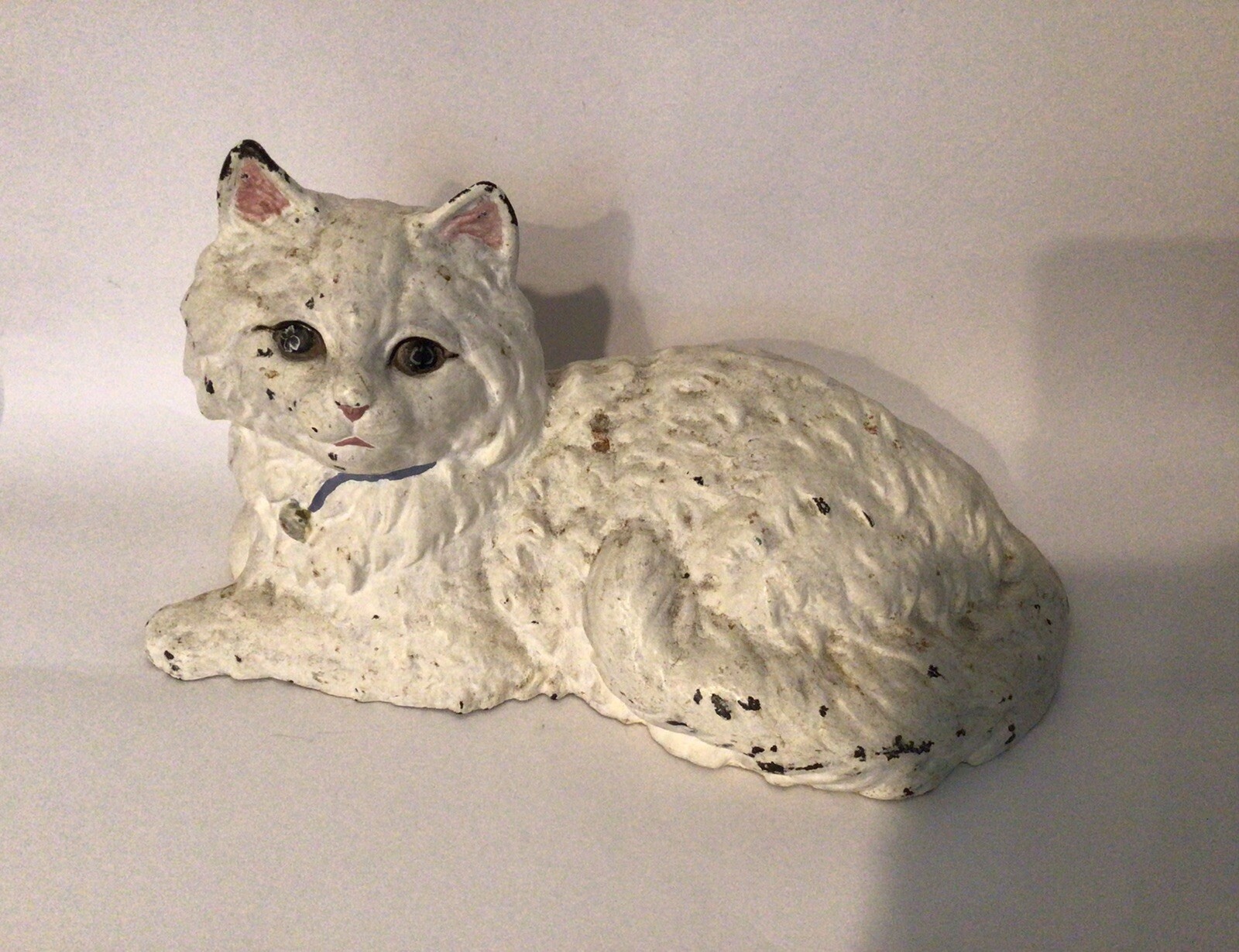 Hubley Antique Cast Iron Fireside Cat Doorstop Statue Stamped 335 eBay