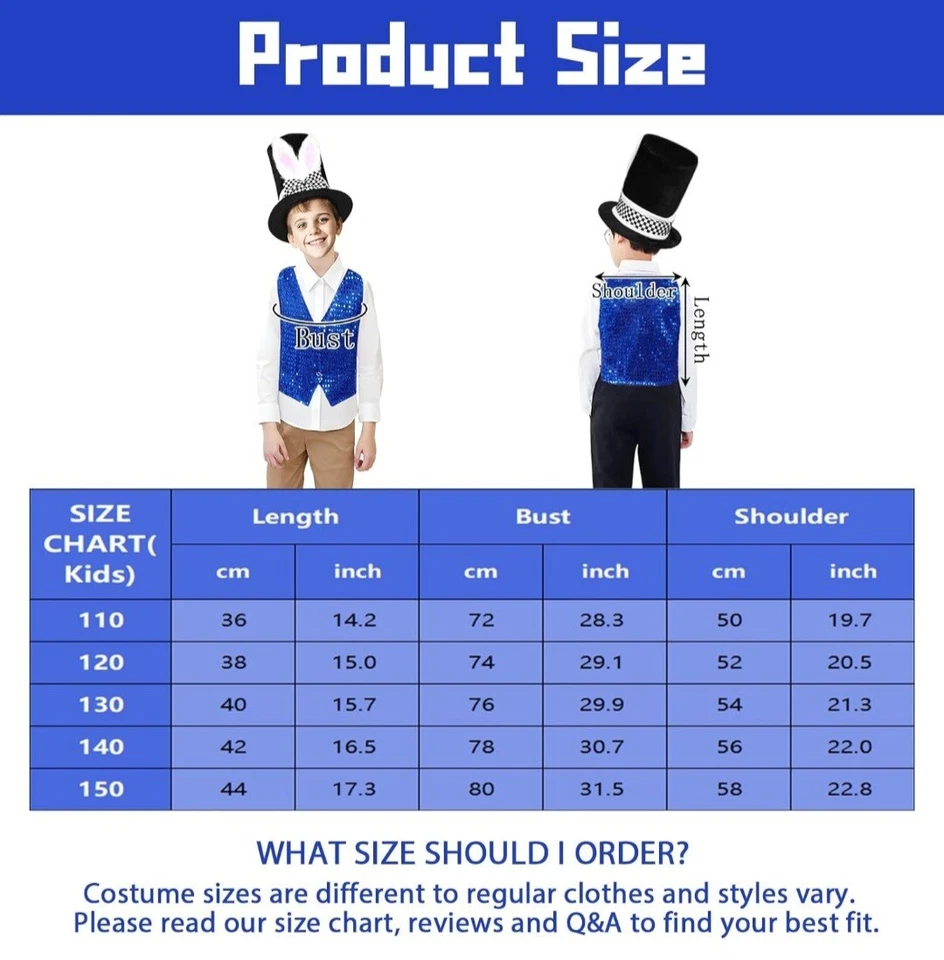 Kids Easter Bunny Rabbit Fancy Dress Costume(140cm See 2nd Pic For Measurements) - Image 2 of 4