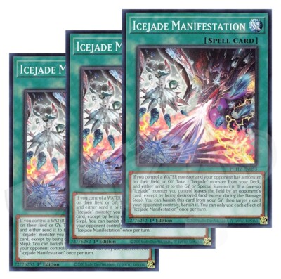 Yugioh - Icejade Manifestation x 3 - 1st Edition NM - Plus Free Holographic  Card | eBay