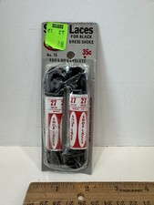 Vintage Waxed Mitchellace Inc. Shoe Laces NIP 27" Black For Dress Shoes