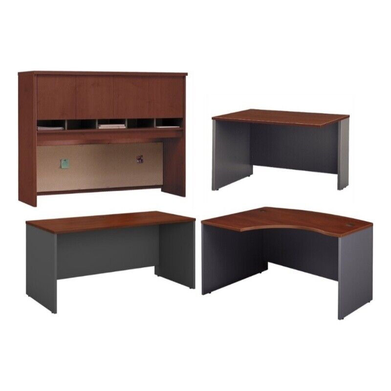 Bush Business Furniture Series C 4-Piece U-Shape Office Desk in Hansen  Cherry 688168829406 | eBay