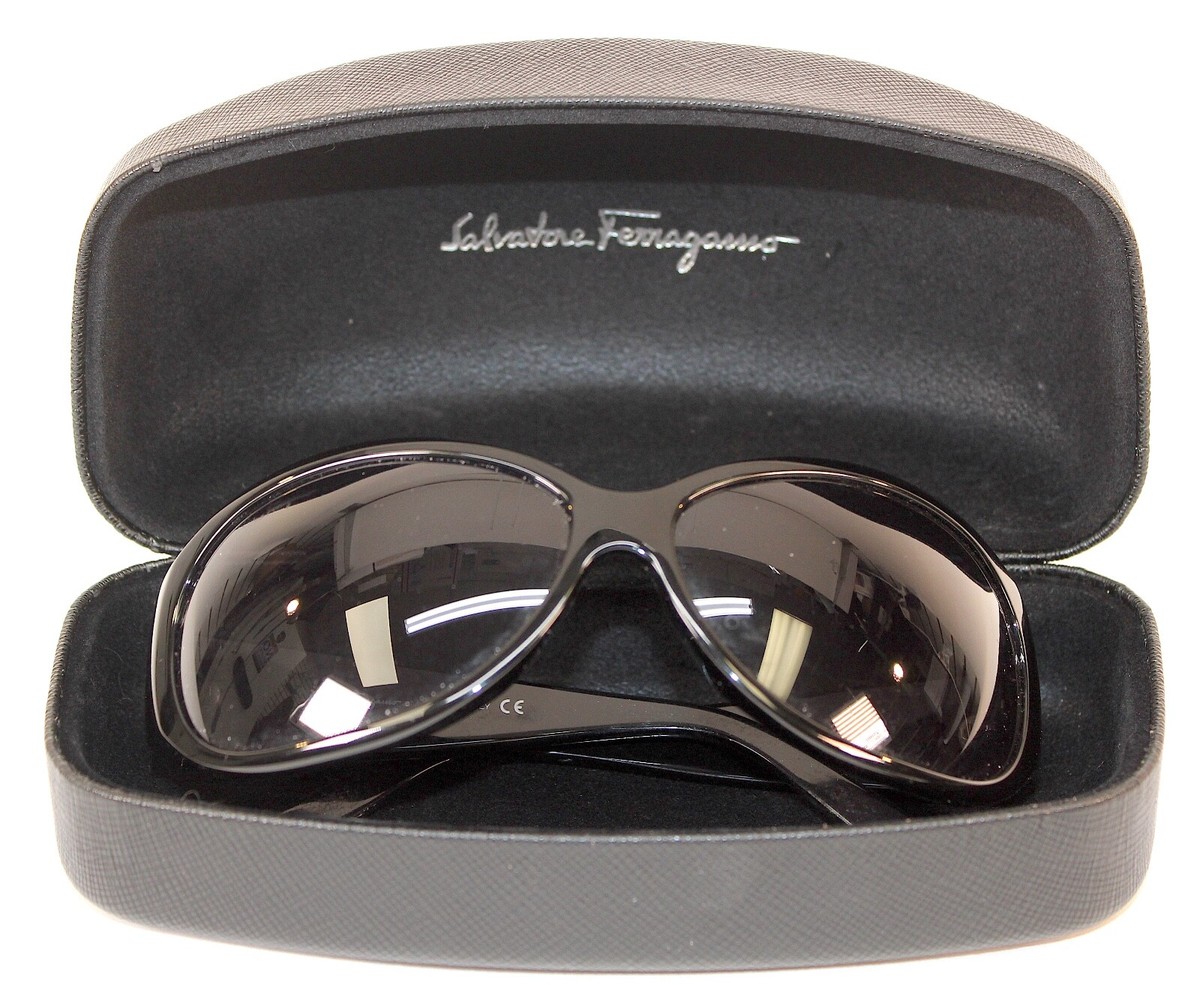 Ferragamo Suns 2122-B Swarovski Crystal Sport Wrap Sunglasses