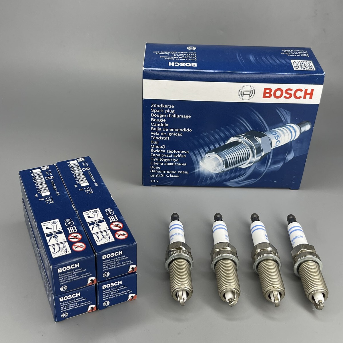 OE Bosch Nickel Spark Plug 4PCS For Chrysler 200 Dodge Dart Fiat