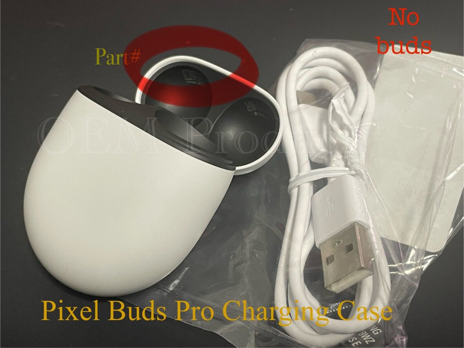 Genuine Original Google Pixel Buds Pro Replacement Charging Case  (free cable)