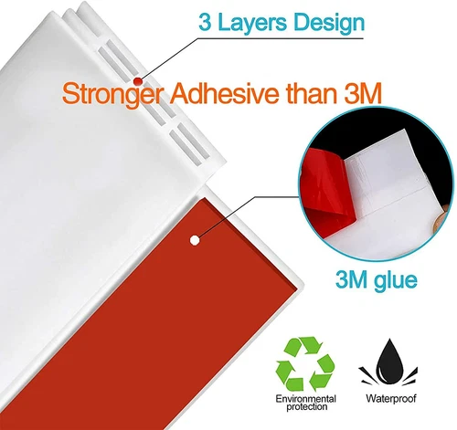 Under Door Sweep Weather Stripping Door Draft Stopper Blocker Strong Adhesive - Picture 4 of 7