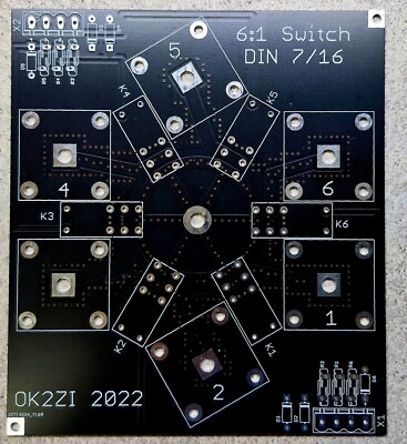 PCB  6:1 for remote antenna switch DIY DIN 7/16 PCB high quality high power