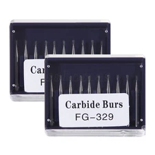 20pcs Dental Carbide Burs Tungsten Steel Bur FG # 329 Pear High Speed Handpiece