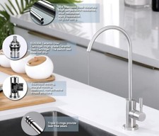 Grifo de cocina para agua potable Esow 100 % sin plomo SUS304 acero inoxidable 