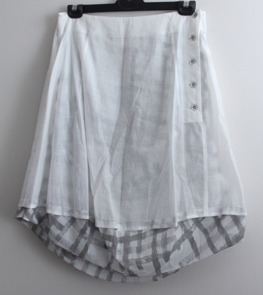 CREA CONCEPT Sz 40 (AUS 12) Light Cotton-Blend Bubble Hem Flared SKIRT Pockets