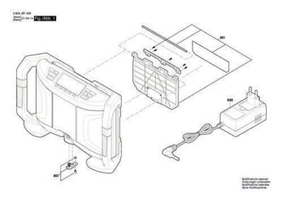 Bosch Ersatzteile für PRA 10,8 LI Power-Radiobox