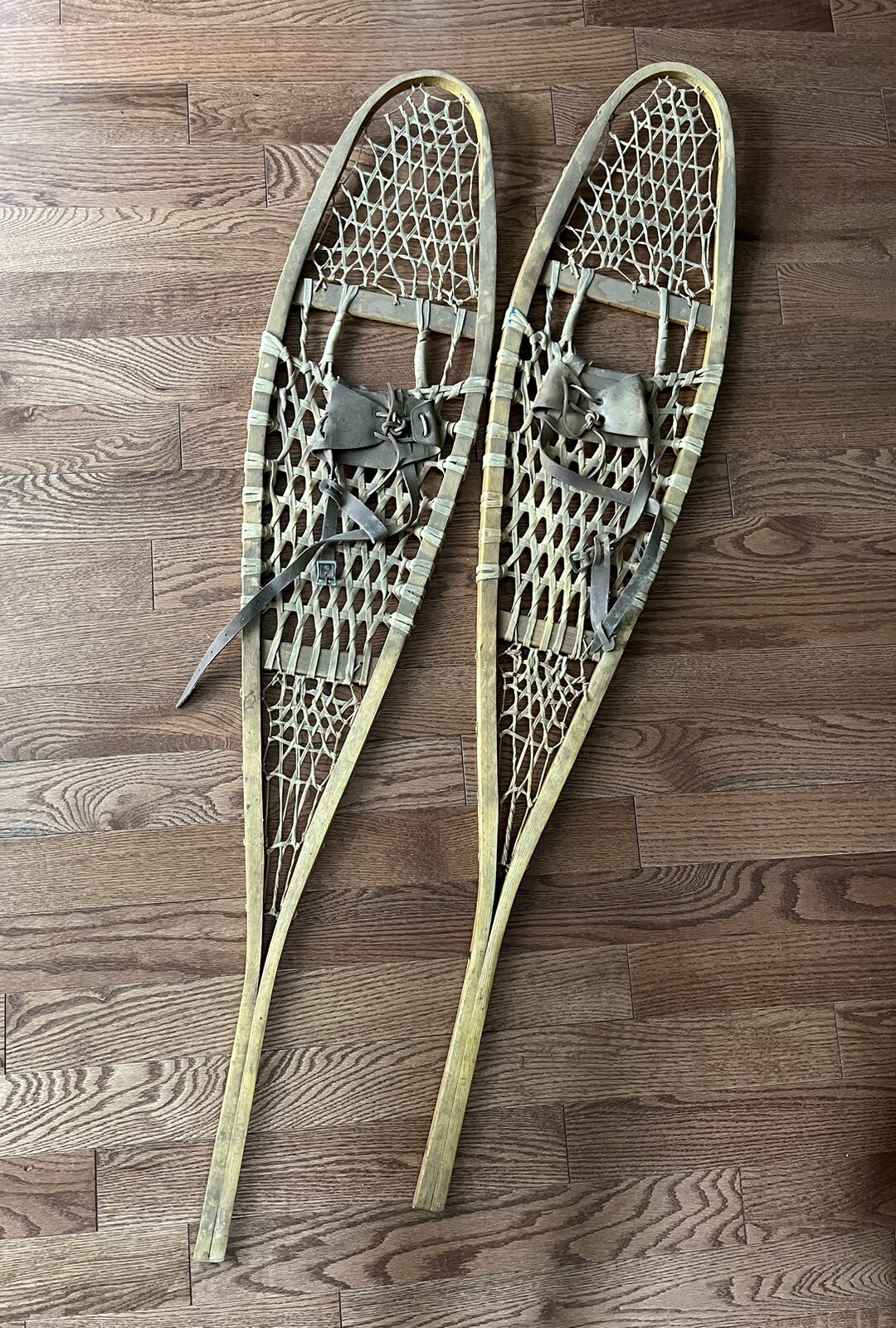 Vintage Wooden Snowshoes 54” eBay