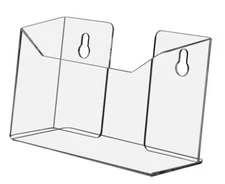 Postcard Holder Literature Display 6”W Wall Mount Clear Acrylic Lot of 12