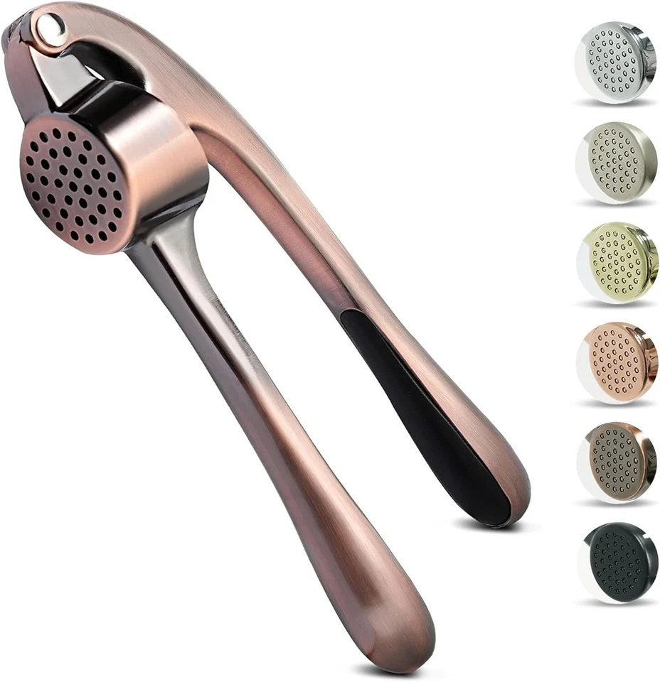Premium Copper Garlic Press - Efficient, Easy to Clean, Lifetime Guarantee - Image 3 of 4