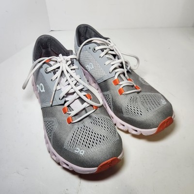 ON Cloud X Alloy Women's 6 Gray Lily Pink Athletic Shoes Outdoor Running