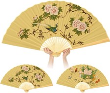 43" Giant Traditional Bamboo Fan Wall Decor Living Bedroom Headboard Art